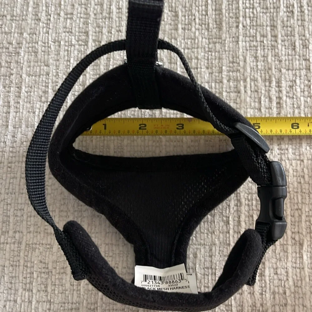 Dog Harness Black Mesh Size Small